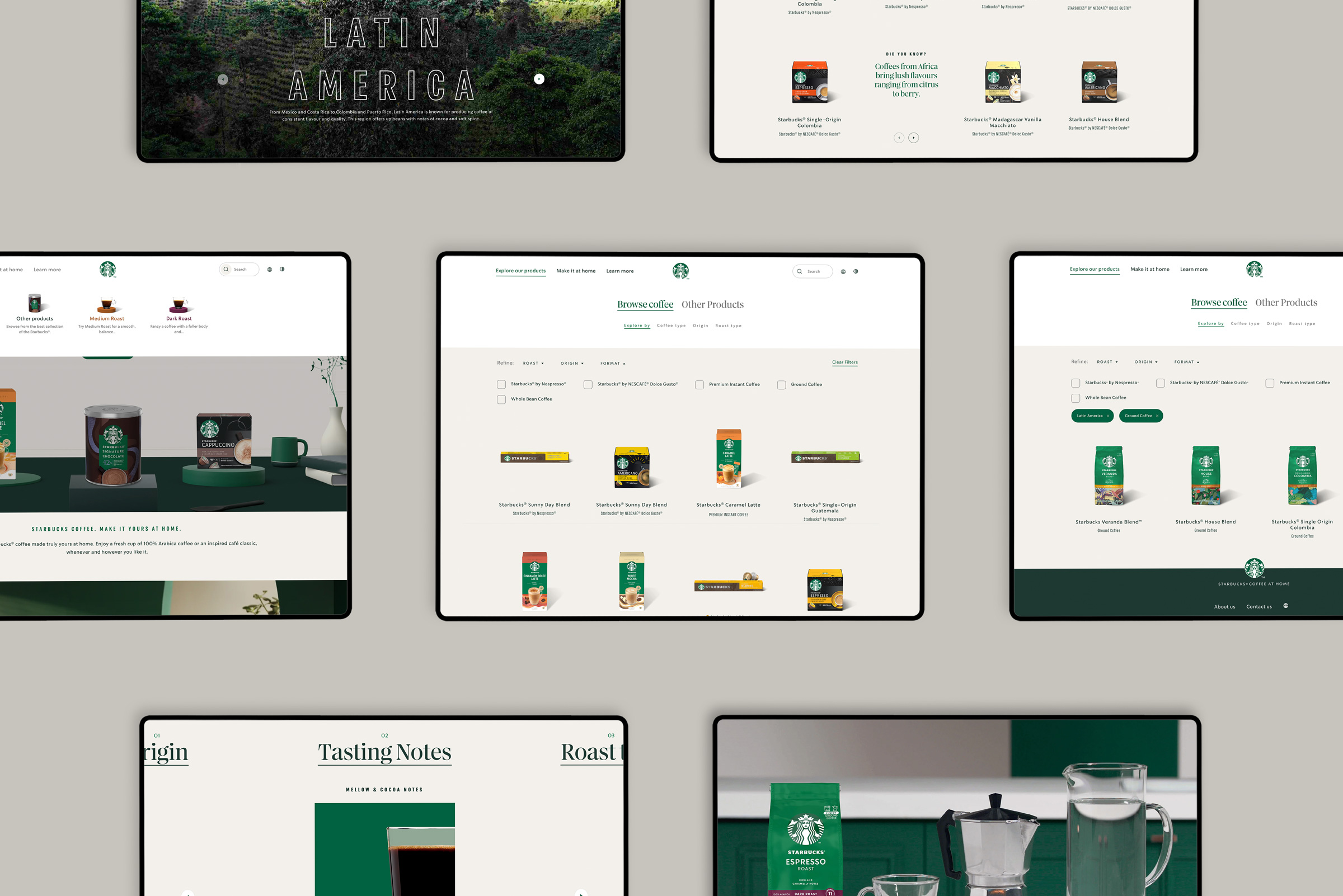 Starbucks at home website design