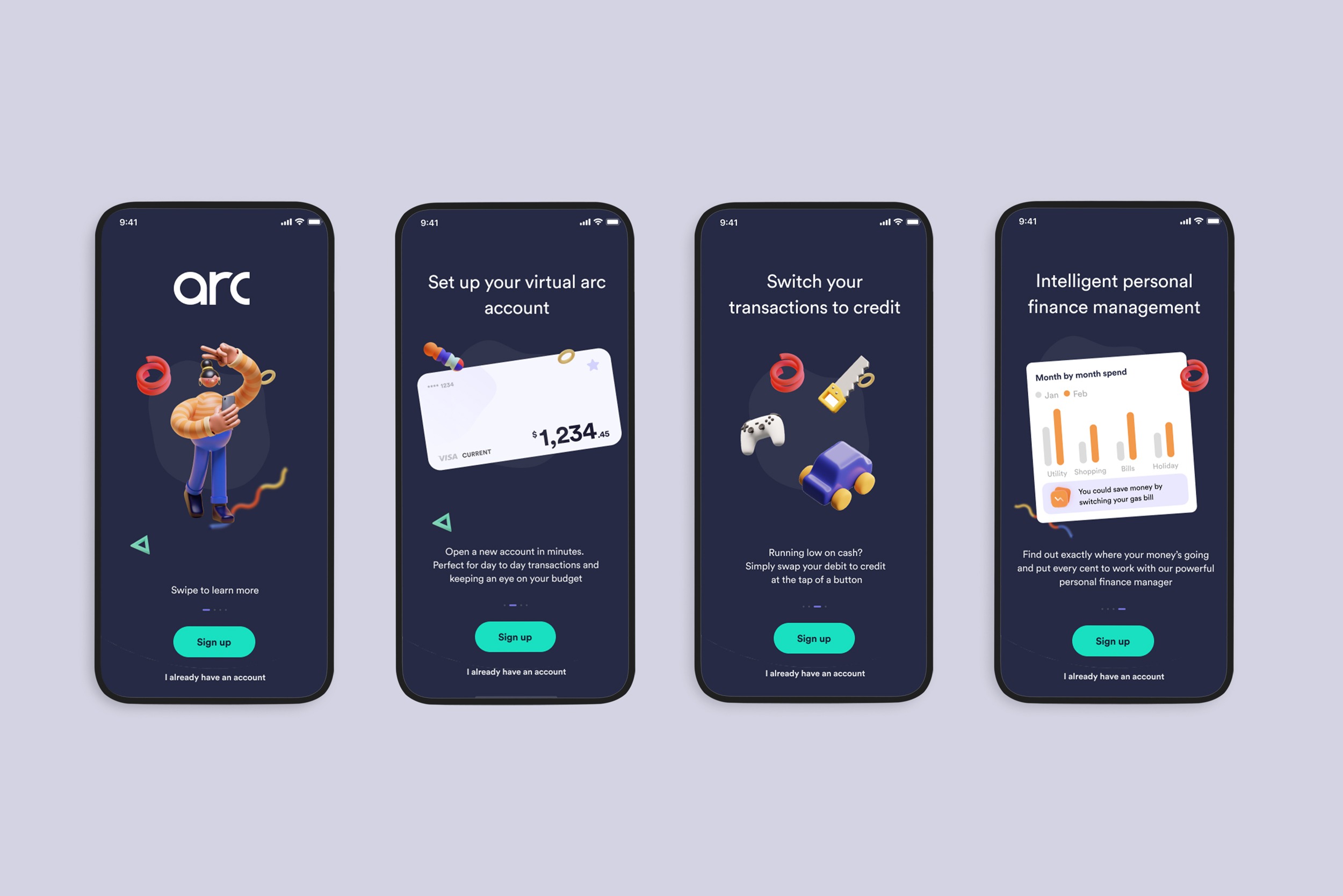 Arc bank fintech app