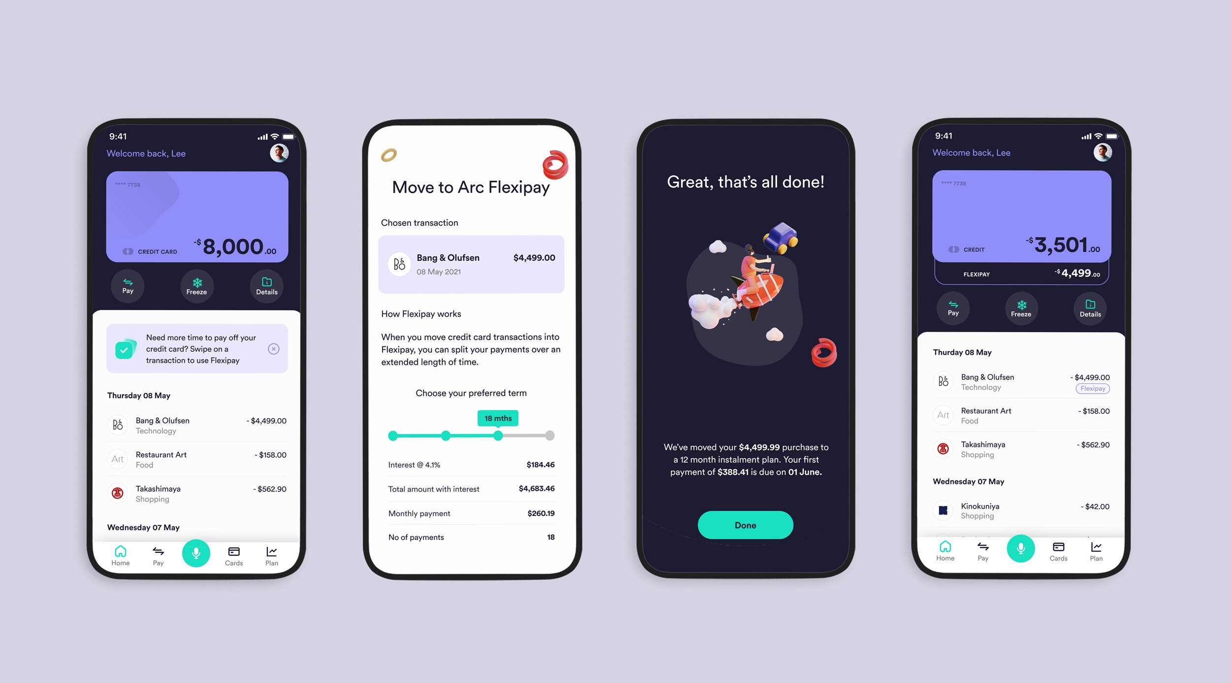 Arc bank fintech app